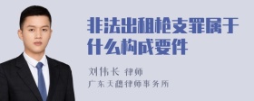 非法出租枪支罪属于什么构成要件