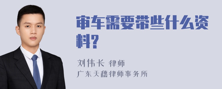 审车需要带些什么资料?