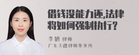 借钱没能力还,法律将如何强制执行?