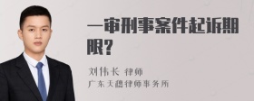 一审刑事案件起诉期限?