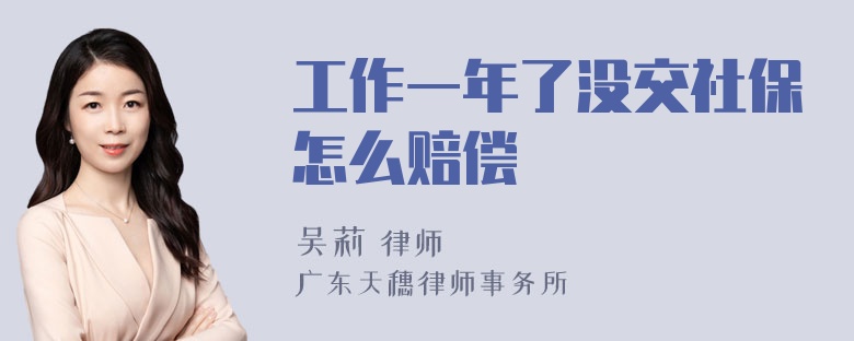 工作一年了没交社保怎么赔偿