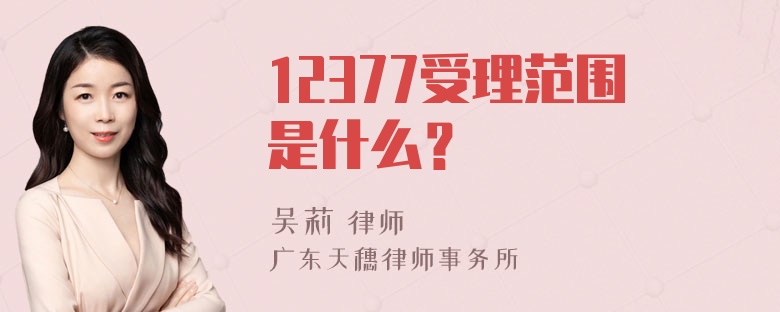 12377受理范围是什么？