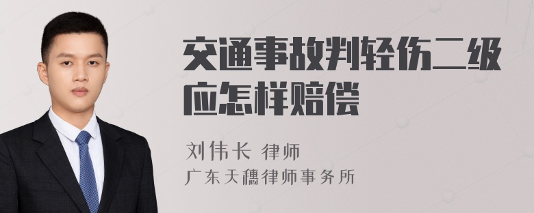 交通事故判轻伤二级应怎样赔偿