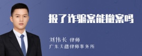 报了诈骗案能撤案吗