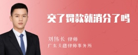 交了罚款就消分了吗