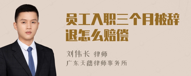 员工入职三个月被辞退怎么赔偿
