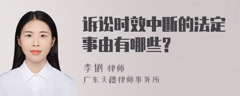 诉讼时效中断的法定事由有哪些?