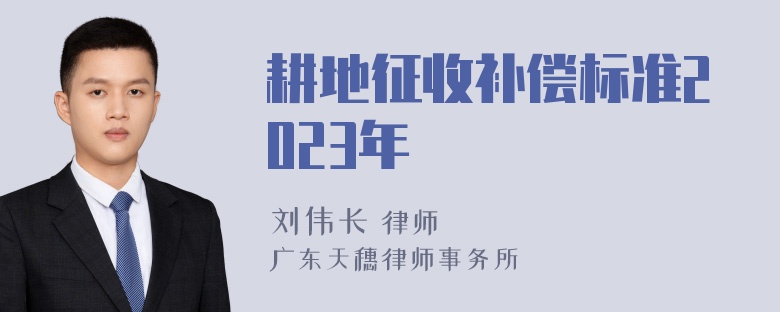 耕地征收补偿标准2023年