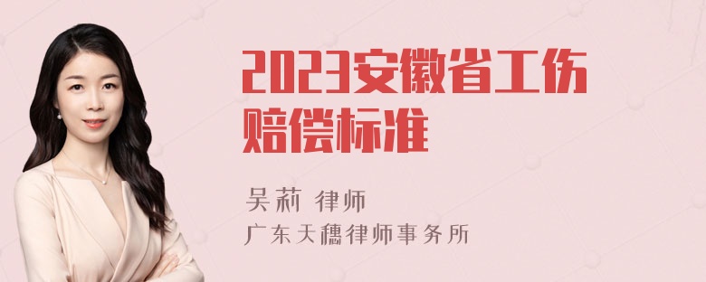 2023安徽省工伤赔偿标准