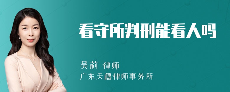 看守所判刑能看人吗