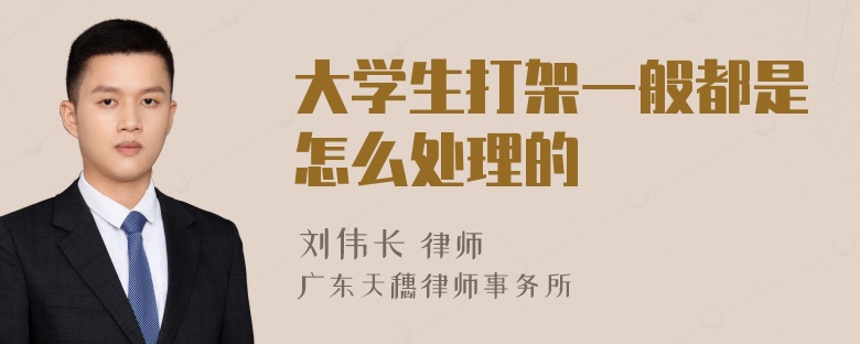 大学生打架一般都是怎么处理的