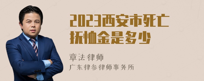 2023西安市死亡抚恤金是多少