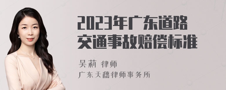 2023年广东道路交通事故赔偿标准