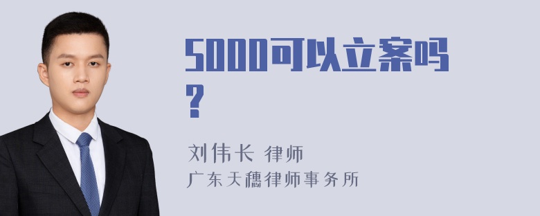 5000可以立案吗?