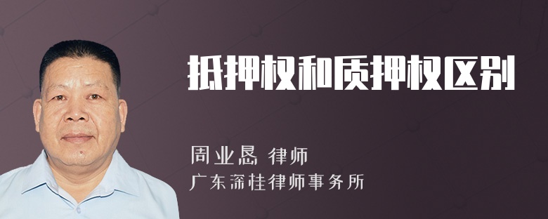 抵押权和质押权区别