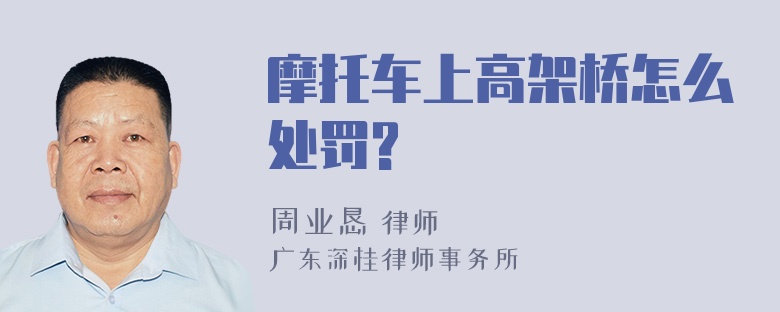 摩托车上高架桥怎么处罚?