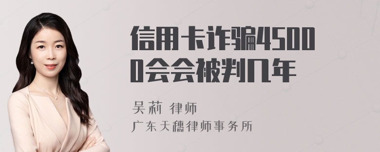 信用卡诈骗45000会会被判几年