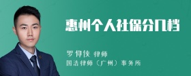 惠州个人社保分几档