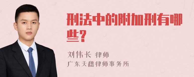 刑法中的附加刑有哪些?