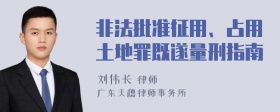 非法批准征用、占用土地罪既遂量刑指南