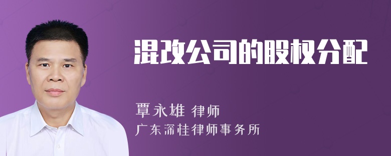 混改公司的股权分配