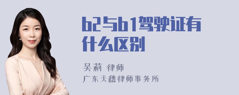 b2与b1驾驶证有什么区别