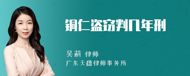 铜仁盗窃判几年刑