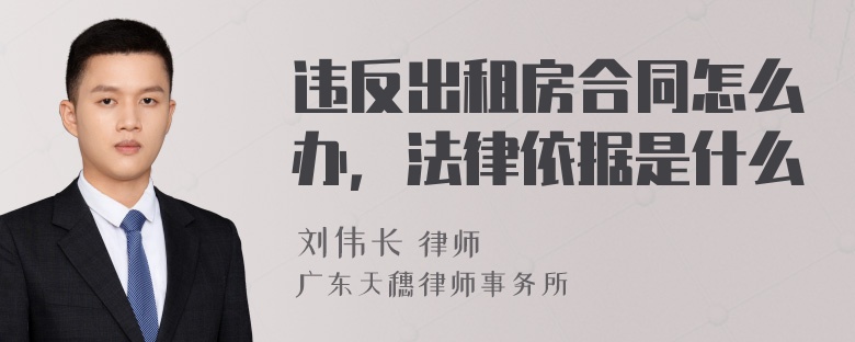 违反出租房合同怎么办，法律依据是什么