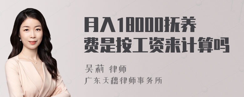 月入18000抚养费是按工资来计算吗