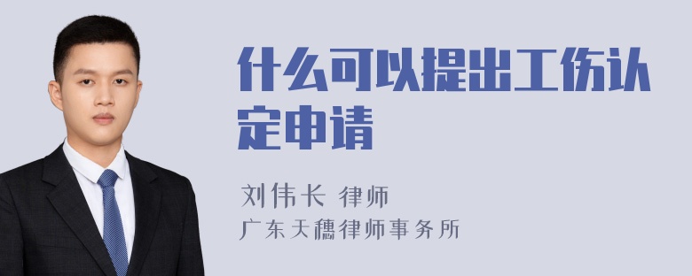 什么可以提出工伤认定申请