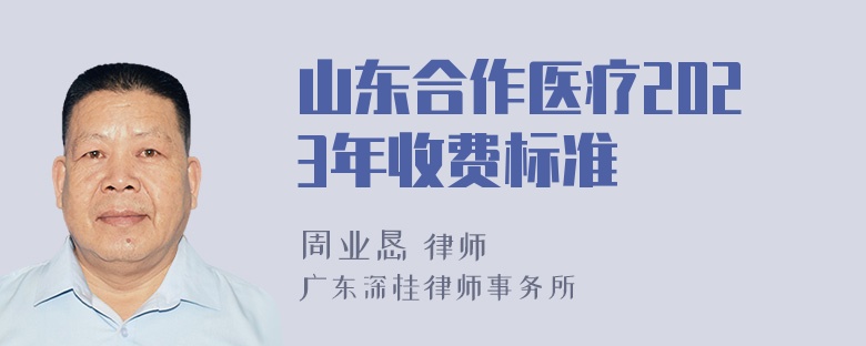 山东合作医疗2023年收费标准