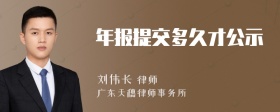 年报提交多久才公示