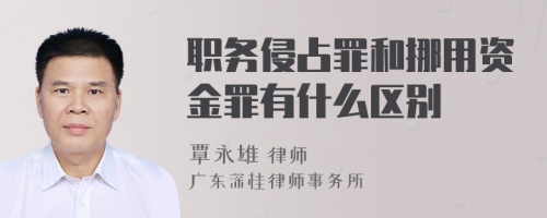 职务侵占罪和挪用资金罪有什么区别