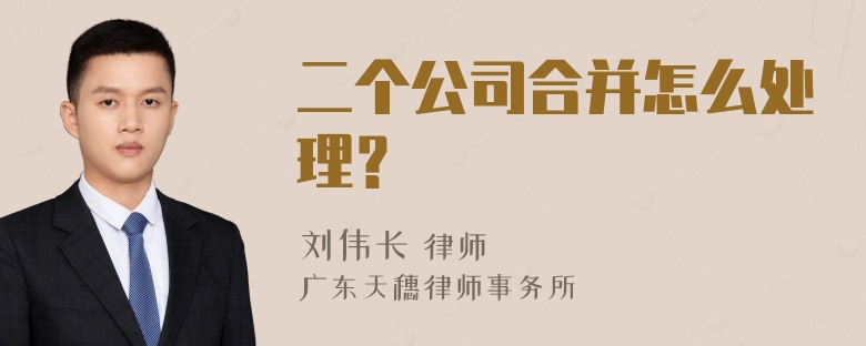 二个公司合并怎么处理？