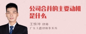 公司合并的主要动机是什么