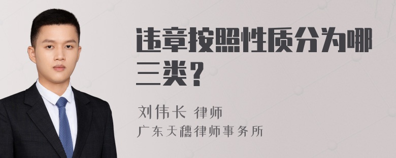 违章按照性质分为哪三类？