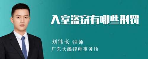 入室盗窃有哪些刑罚