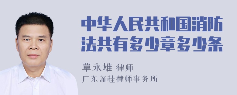 中华人民共和国消防法共有多少章多少条