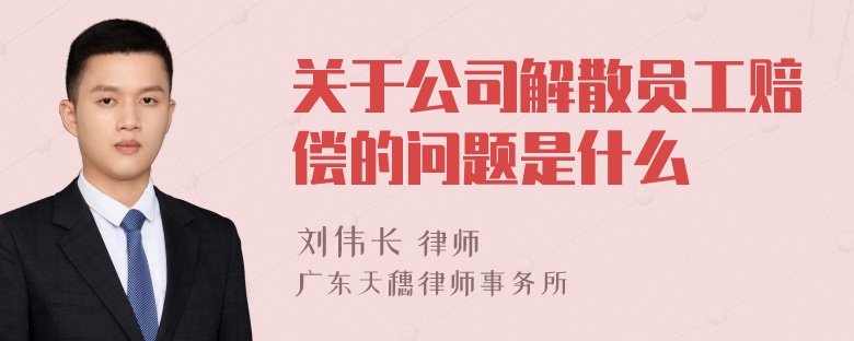 关于公司解散员工赔偿的问题是什么