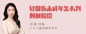 轻微伤未成年怎么判刑和赔偿