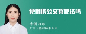 使用假公文算犯法吗