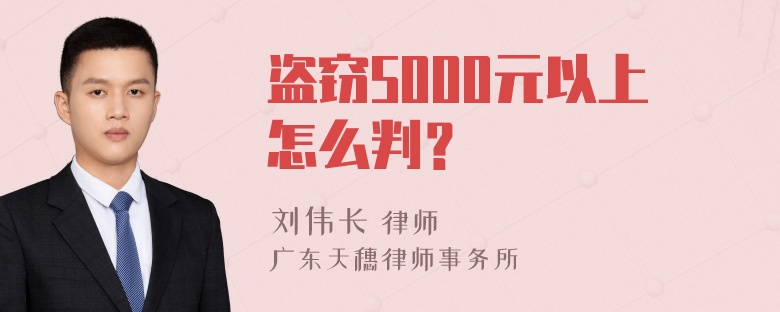 盗窃5000元以上怎么判？