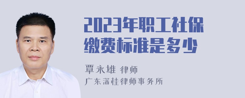 2023年职工社保缴费标准是多少