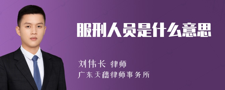服刑人员是什么意思