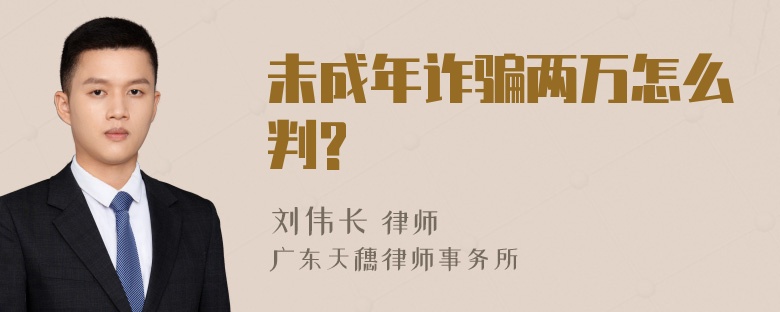 未成年诈骗两万怎么判?