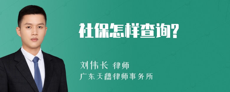 社保怎样查询?