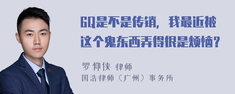 6Q是不是传销，我最近被这个鬼东西弄得很是烦恼？