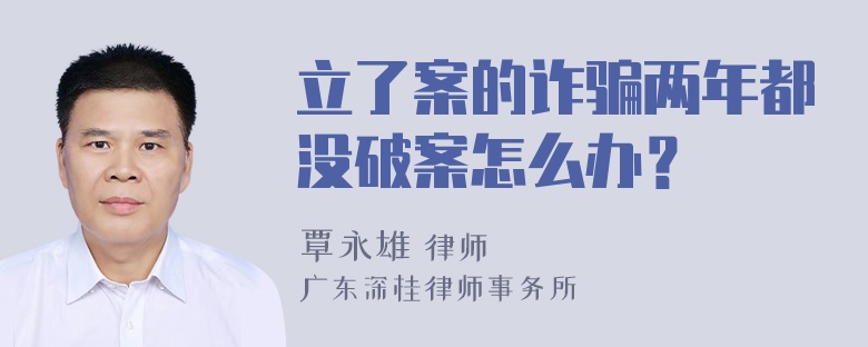 立了案的诈骗两年都没破案怎么办？