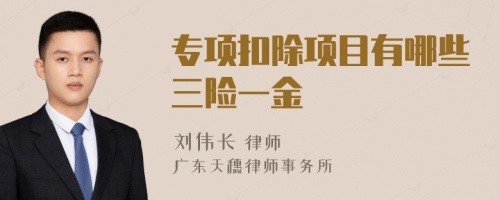 专项扣除项目有哪些三险一金