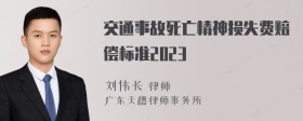 交通事故死亡精神损失费赔偿标准2023